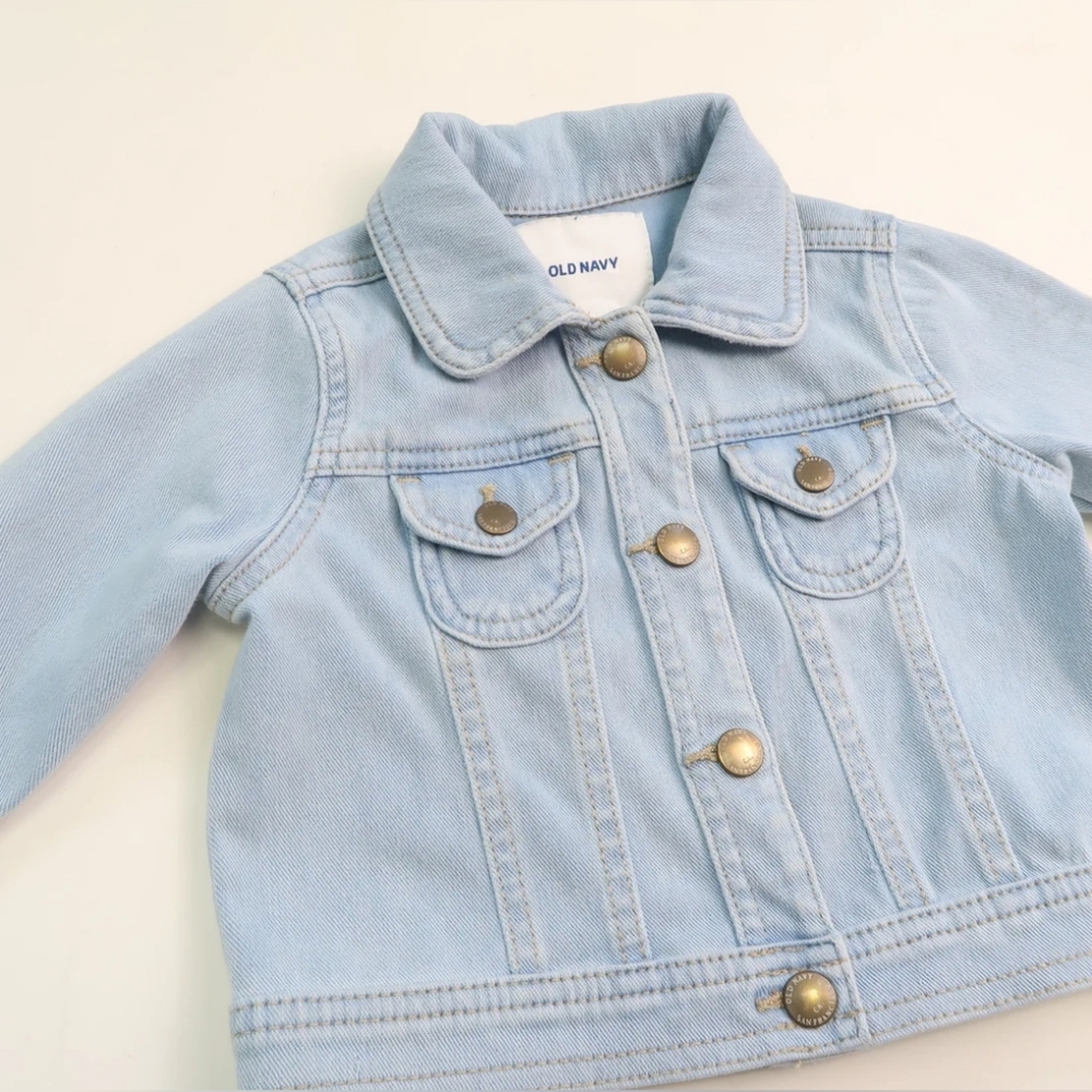 Old Navy Denim-Knit Jacket for Baby Blue Sz 18- 24M Unisex